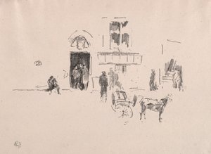 La puerta del escenario del Gaiety, 1879 de James Abbott McNeill Whistler