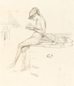 La pequeña modelo desnuda, leyendo de James Abbott McNeill Whistler