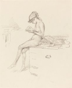 La pequeña modelo desnuda, leyendo de James Abbott McNeill Whistler