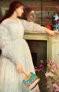 La niña blanca, plato de libros de James Abbott McNeill Whistler