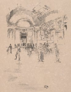 La Galería Larga, Louvre, 1894 de James Abbott McNeill Whistler
