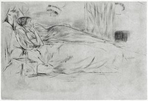 El modelo, acostado, c. 1864-1904