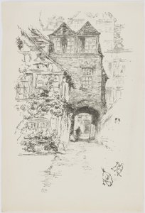 La casa del sacerdote, Rouen, 1894-95 de James Abbott McNeill Whistler