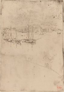 El barco de vapor, Venecia, 1879-1880 de James Abbott McNeill Whistler