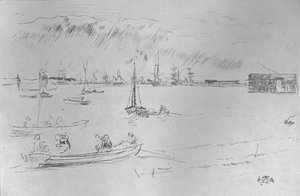 El Támesis hacia Erith, c. 1877, 1904 de James Abbott McNeill Whistler