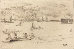 El Támesis hacia Erith, c. 1877 de James Abbott McNeill Whistler