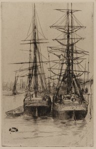 Los dos barcos de James Abbott McNeill Whistler