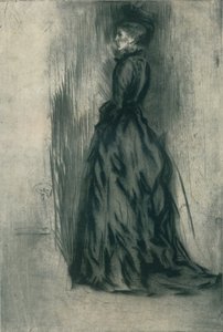 El vestido de terciopelo Frances Leyland, c. 1873, 1904 de James Abbott McNeill Whistler