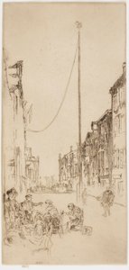 El mástil veneciano, 1879-1880 de James Abbott McNeill Whistler