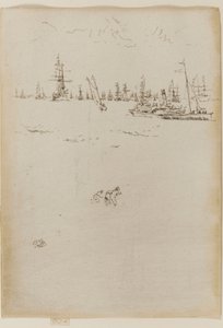 El barco de los visitantes, 1887 de James Abbott McNeill Whistler
