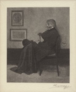 Thomas Carlyle (grabado en madera) de James Abbott McNeill & Wolf Henry (1852 1916) Whistler