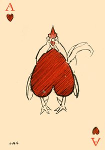 El corpulento Chanticleer, del as de corazones, 1910 de James Affieck Shepherd