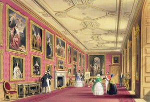 La Sala Vandyke, Castillo de Windsor de James Baker (after) Pyne