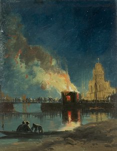 Disturbios de Bristol: La Quema de las Casas de Peaje, Puente de la Calle Prince, c.1831 de James Baker Pyne