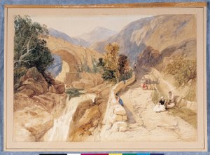 En el Tirol (acuarela sobre papel blanco hueso) de James Baker Pyne
