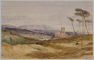 Paisaje con castillo y figuras de James Baker Pyne