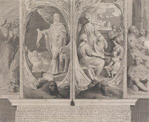 Su Majestad recomienda una ley (diseños para las paredes de la Gran Sala de la Sociedad para el Fomento de las Artes) de James Barry