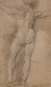 Hombre con los brazos abiertos visto desde atrás de James Barry