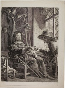 Milton dictando a Ellwood el cuáquero de James Barry
