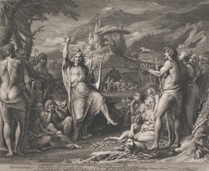 Orfeo instruyendo...en Teología (Diseños para las paredes de la Gran Sala de la Sociedad para el Fomento de las Artes) de James Barry