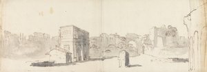 Roma, Vista del Arco de Constantino y otras ruinas de James Barry