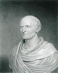 Nathaniel Bowditch (1773-1838), grabado por J. Gross después del dibujo de Longacre del busto por John Frazee (1790-1852) de James Barton (after) Longacre