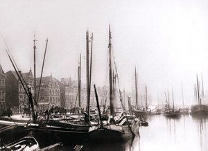 Barcos del canal, Róterdam, 1898 de James Batkin