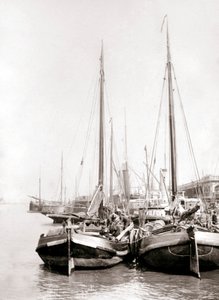 Barcos en el canal, Róterdam, 1898