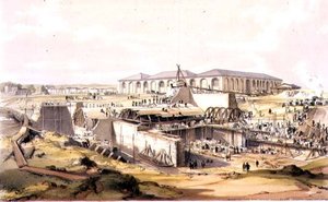Construcción de la Casa de la Máquina Estacionaria, Camden Town, 28 de abril de 1837, grabado por el artista