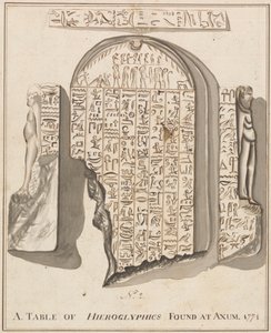 No. 2. A. Tabla de jeroglíficos encontrados en Axum