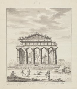 Nº 2 Alzado de la fachada del primer templo frente al mar de James Bruce