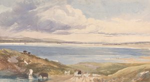Paisaje junto a la orilla con camino en primer plano de James Bulwer