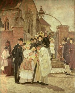 Domingo de bautizo (South Harting, Sussex) 1887 (óleo sobre lienzo) de James Charles
