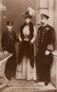 El Rey Jorge V, la Reina María y el Príncipe de Gales de James Charles Dinham