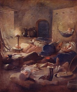 Interior de una casa fellahheen por la noche de James Clark