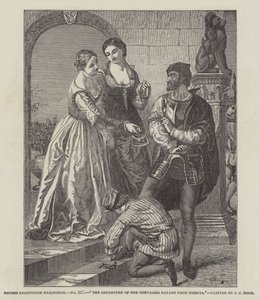 La partida del caballero Bayard de Brescia de James Clarke Hook