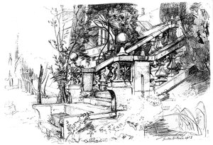 El Jardín cerca de Roma, 1848 c1880-1882 de James Clarke Hook