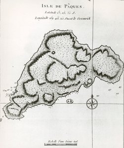 Isla de Pascua, del Atlas de Viajes de James Cook de James Cook