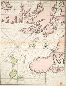 Parte de la costa sur de Terranova, incluida la bahía Fortune de James Cook