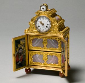 Gabinete en miniatura con reloj, c.1770-75 de James Cox