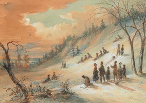 Deslizándose en una Colina, cerca de Montreal de James D. Duncan