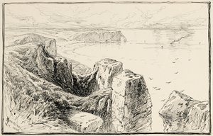 Acantilados de Normandía, cerca de Etretat de James David Smillie