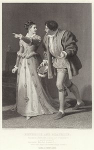Benedick y Beatrice, Mucho ruido y pocas nueces, Acto IV, Escena I de James Dawson Watson