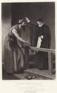 Portia y Shylock, El mercader de Venecia, Acto IV, Escena I