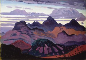 Crepúsculo profundo, Pirineos, c.1912-13 de James Dickson Innes