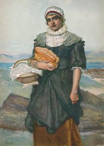Una pescadora francesa, c. 1890, 1906 de James Dromgole Linton
