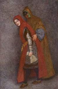 El mercader de Venecia de Shakespeare: Lorenzo y Jessica (litografía en color) de James Dromgole Linton
