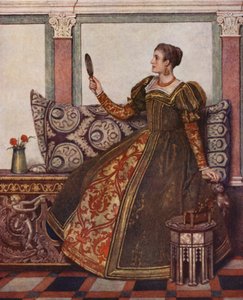 El mercader de Venecia de Shakespeare: Nerissa (litografía en color)