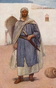 El mercader de Venecia de Shakespeare: El Príncipe de Marruecos (litografía en color)