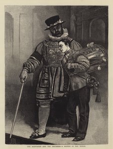 El Beefeater y el Tamborilero, un Boceto en la Torre de James Dromgole Linton